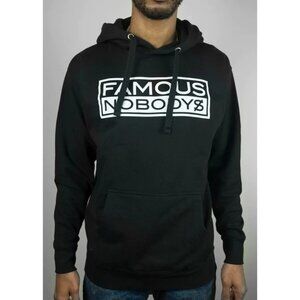 NWT Famous Nobodys STATEMENT HOODIE in Black‎ Size Small